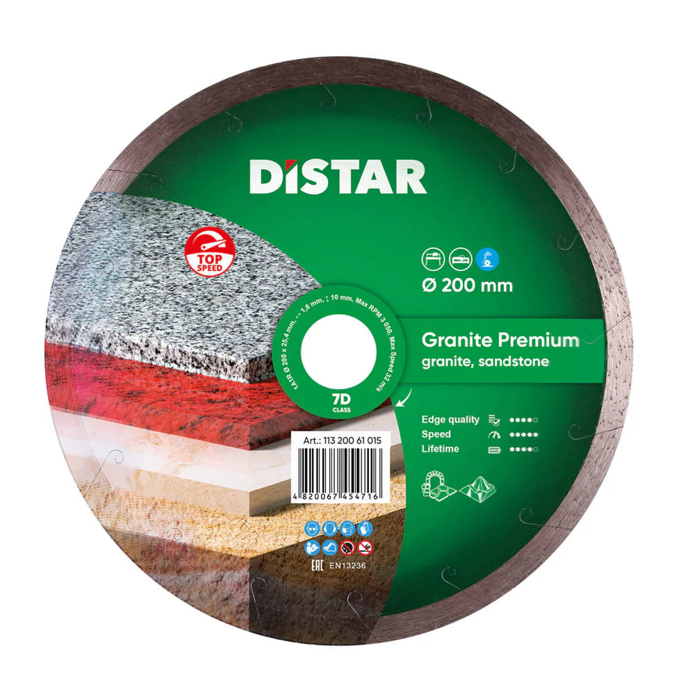 DiStar Granite Premium 5" Diamond Blade for Granite & Hard Stone — Premium Wet Cutting