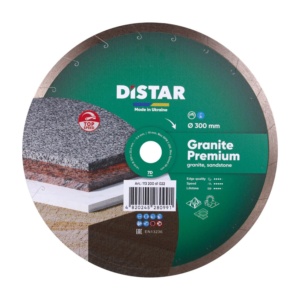 DiStar Granite Premium 5" Diamond Blade for Granite & Hard Stone — Premium Wet Cutting