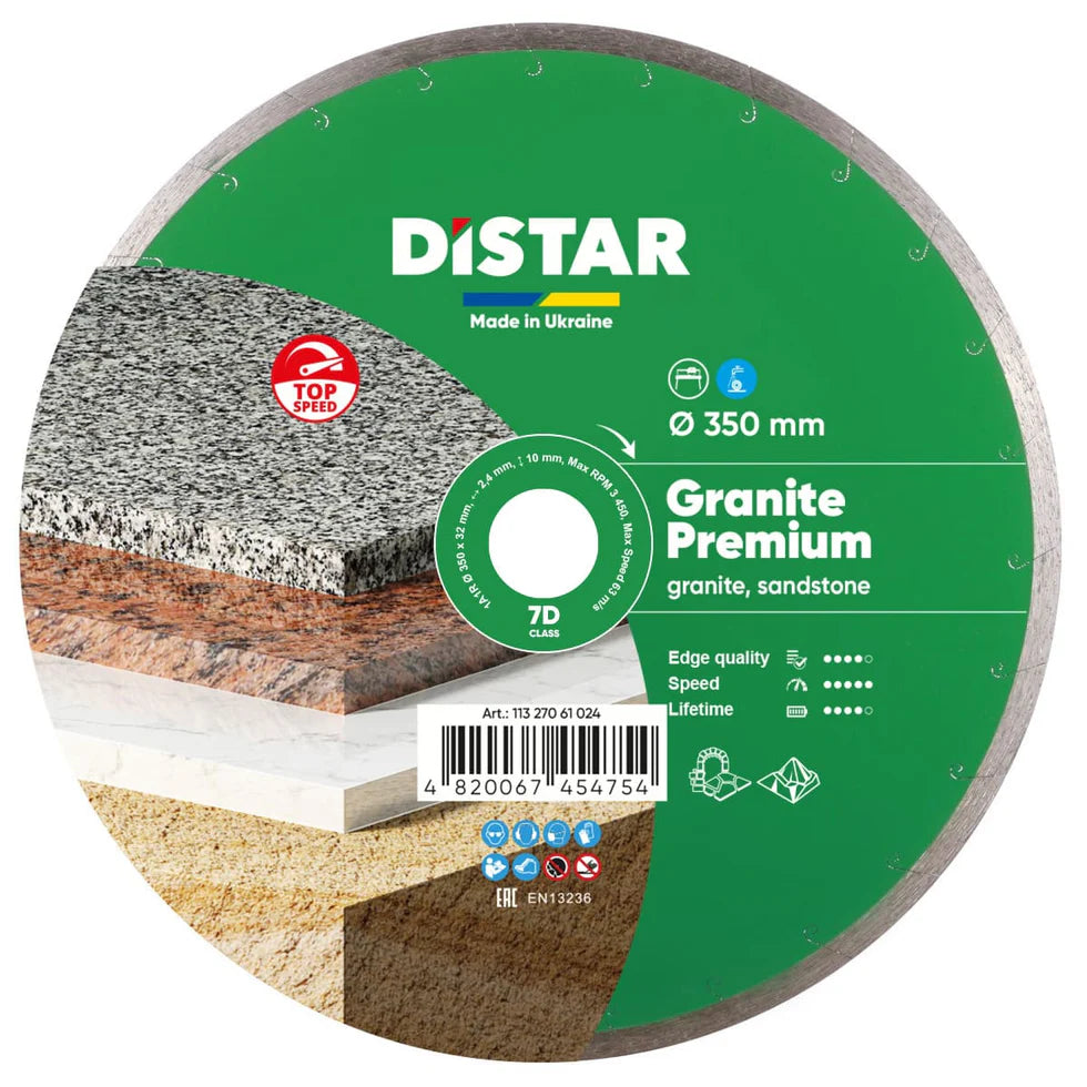 DiStar Granite Premium 5" Diamond Blade for Granite & Hard Stone — Premium Wet Cutting