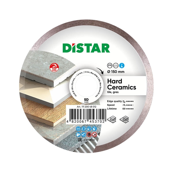 DiStar Hard Ceramics 1A1R Diamond Blade 4.5"–16" — Clean, Chip-Free Cuts in Ceramic & Porcelain Gres