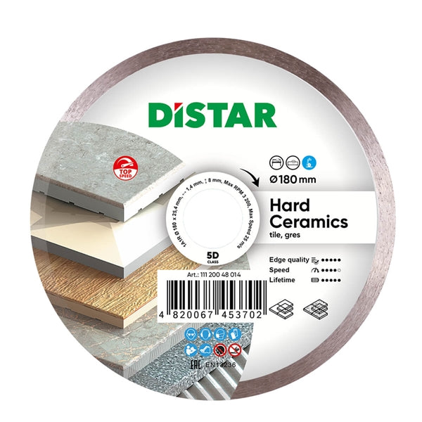 DiStar Hard Ceramics 1A1R Diamond Blade 4.5"–16" — Clean, Chip-Free Cuts in Ceramic & Porcelain Gres