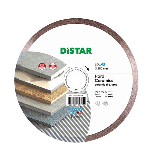DiStar Hard Ceramics 1A1R Diamond Blade 4.5"–16" — Clean, Chip-Free Cuts in Ceramic & Porcelain Gres