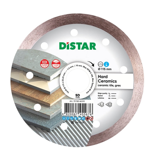 DiStar Hard Ceramics 1A1R Diamond Blade 4.5"–16" — Clean, Chip-Free Cuts in Ceramic & Porcelain Gres