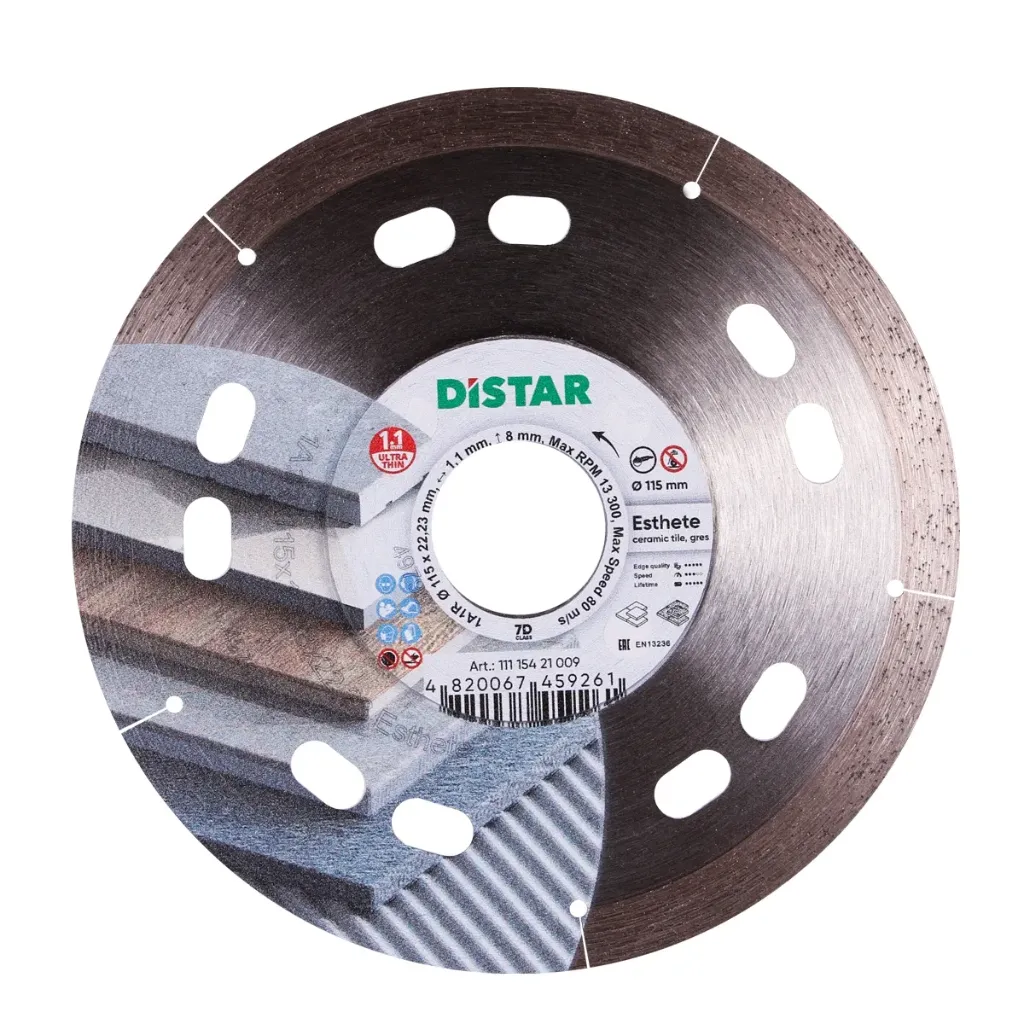 DiStar Esthete 4.5" Diamond Blade for Ceramic & Porcelain Tile — Ultra-Thin Precision Cutting