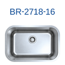 PrimaSink BR-2718-16 27-1/8'' x 17-7/8'' Single bowl Undermount Kitchen Sink - 16 Gauge Stainless Steel