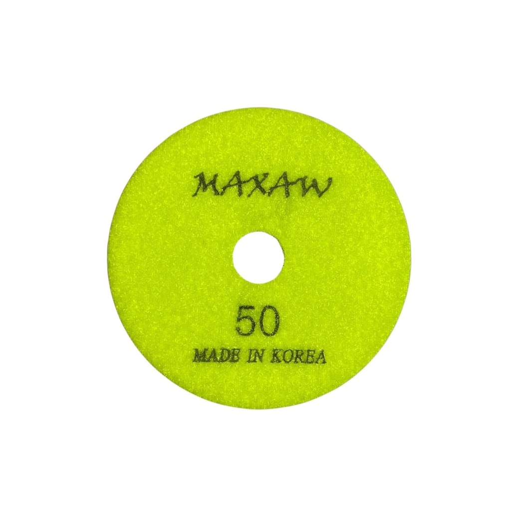 [EPYP0050] MAXAW 4" Polishing Pad for Engineered Stone White Resin (#50)