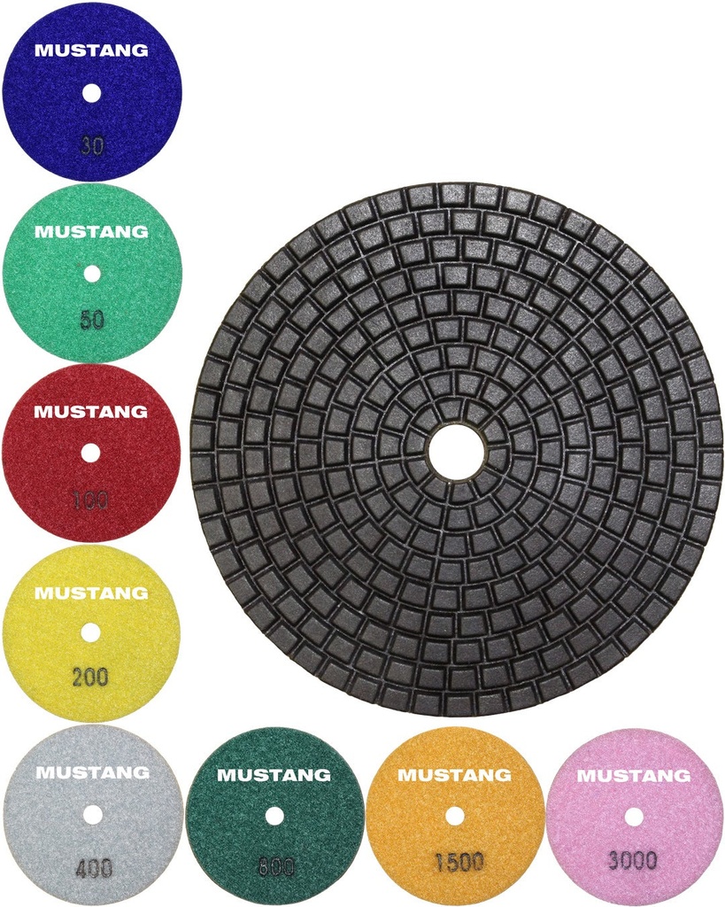 [23029-01001] Mustang Copper 4" Dry/Wet Polishing Pad (#30)