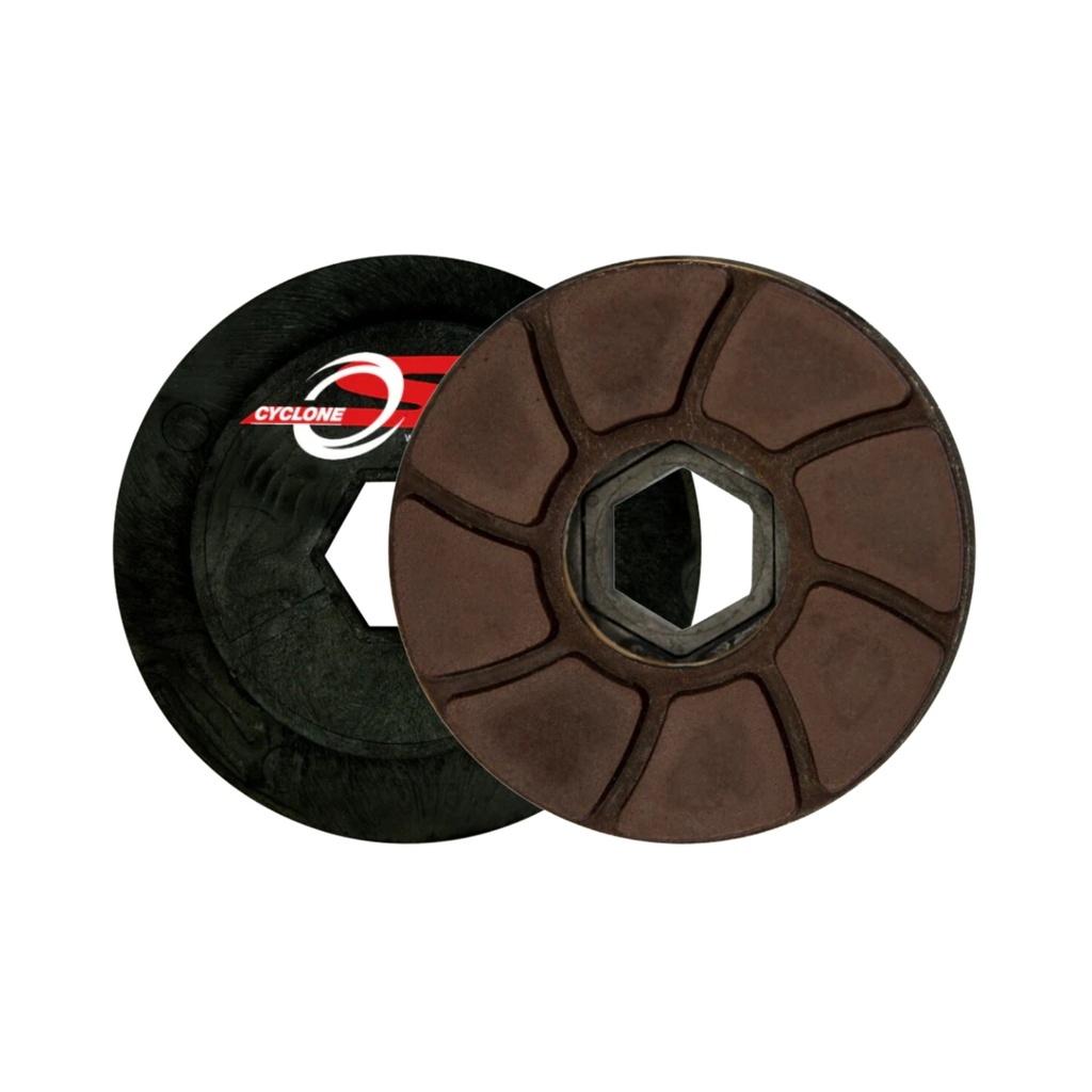 Cyclone 5" 5mm Snail Lock Flat Edge Polishing Wheel