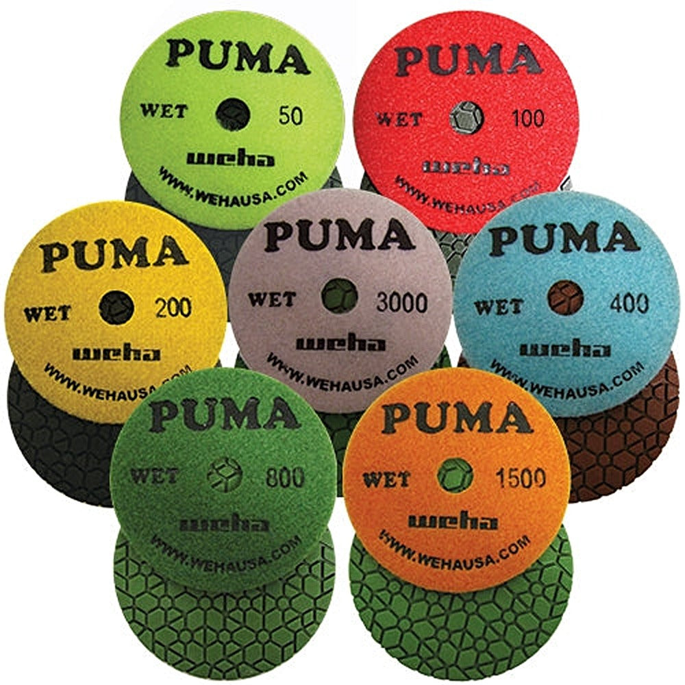 [40429SET] 4" PUMA Wet Polish Pad Set - Complete Kit