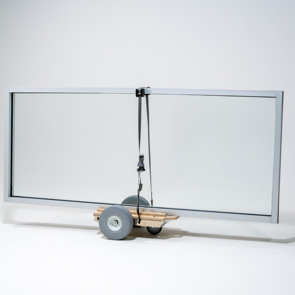 Omni Cubed EZ Glide™ Glass Dolly — 750 lb Precision Glass Transport Dolly