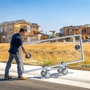 Omni Cubed Terra Trek™ Glass Cart — 750 lb All-Terrain Glass Transport Cart