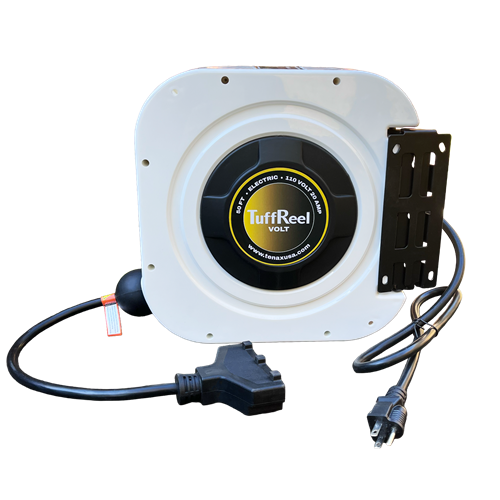 Tenax TuffReel Volt 50 FT Retractable Electric Cord Reel for Stone Fabrication Shops