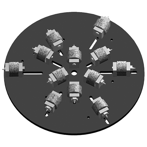 [6310850] Weha 12 Roller Plate 450mm Stock-Master Plus with Medium 1400 Rollers — Adjustable Bush Hammer