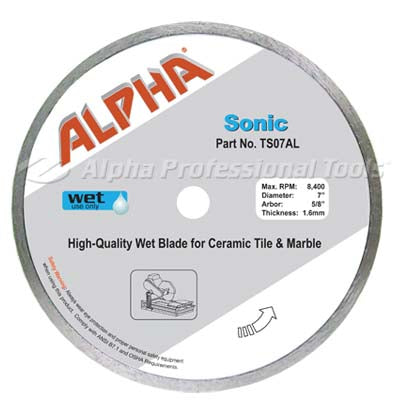 [TS0478] Alpha Sonic High-Quality Wet Cutting Blade for Tile (4")