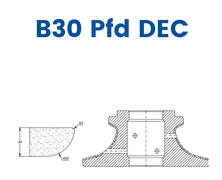 [B30PFDDEC-SCR72027] B30 PFD DEC (30mm Closed Demi Bullnose - Line 60 (Bore 35)) (0, EHS Kit (All materials high speed))