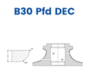 B30 PFD DEC (30mm Closed Demi Bullnose - Line 60 (Bore 35))