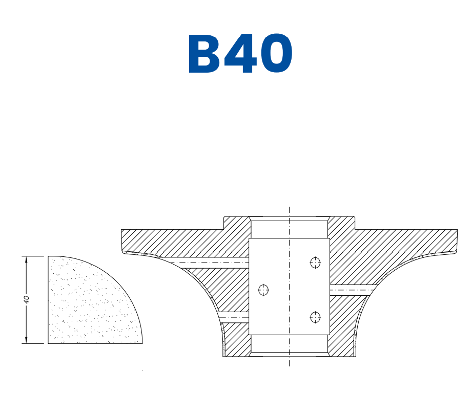 [B40-SCR72027] B40 (40mm Demi Bullnose - Line 60 (Bore 35)) (0, EHS Kit (All materials high speed))