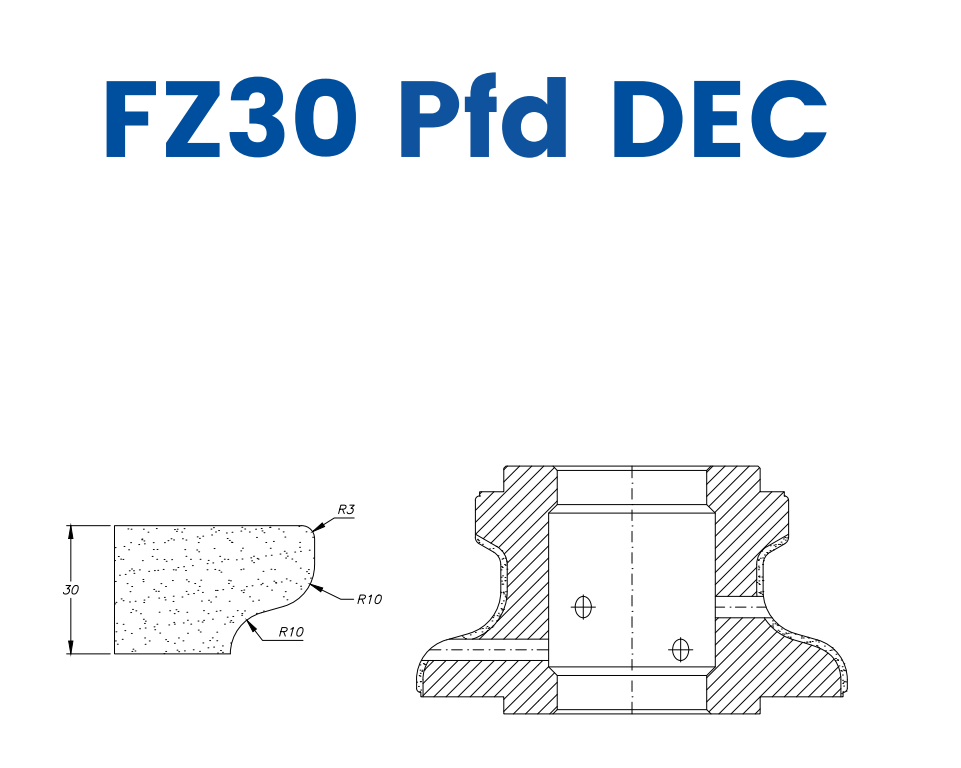 [FZ30PFDDEC-SCR72074] FZ30 PFD DEC (30mm Closed Ogee Flat - Line 60 (Bore 35)) (0, EHS Kit (All materials high speed))