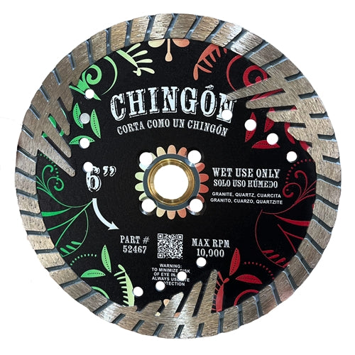[52466] Tenax Chingon Premium Side Diamond Turbo Blade for Granite & Marble - Wet Use (5")