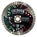 Tenax Chingon Premium Side Diamond Turbo Blade for Granite & Marble - Wet Use