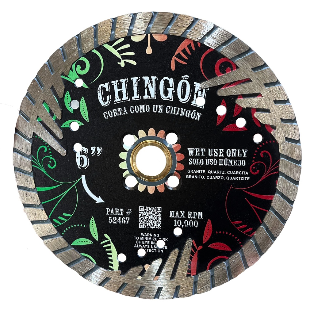 Tenax Chingon Premium Side Diamond Turbo Blade for Granite & Marble - Wet Use