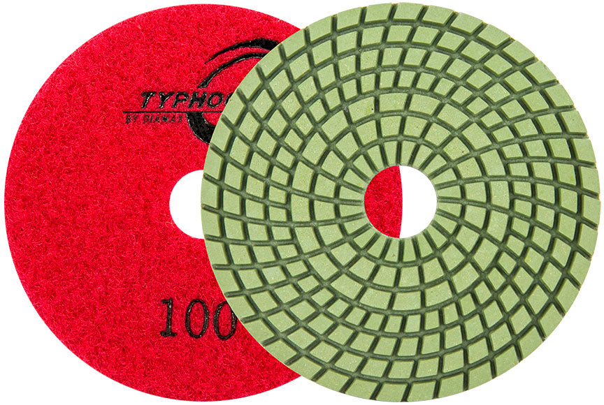 Typhoon 4" Wet Polishing Pad — #50–#3000