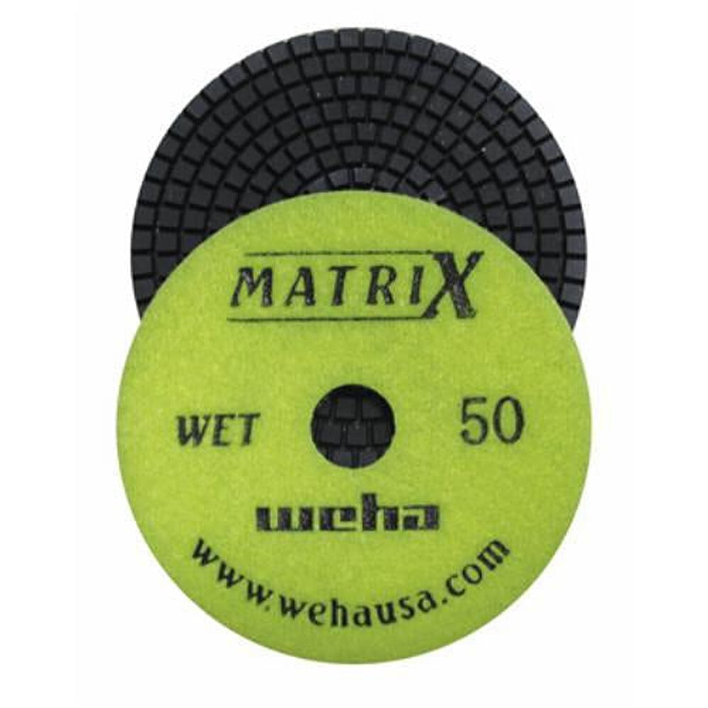 [50401] Weha Matrix 4" Wet Diamond Polishing Pads — #50 to #3000 (#50)