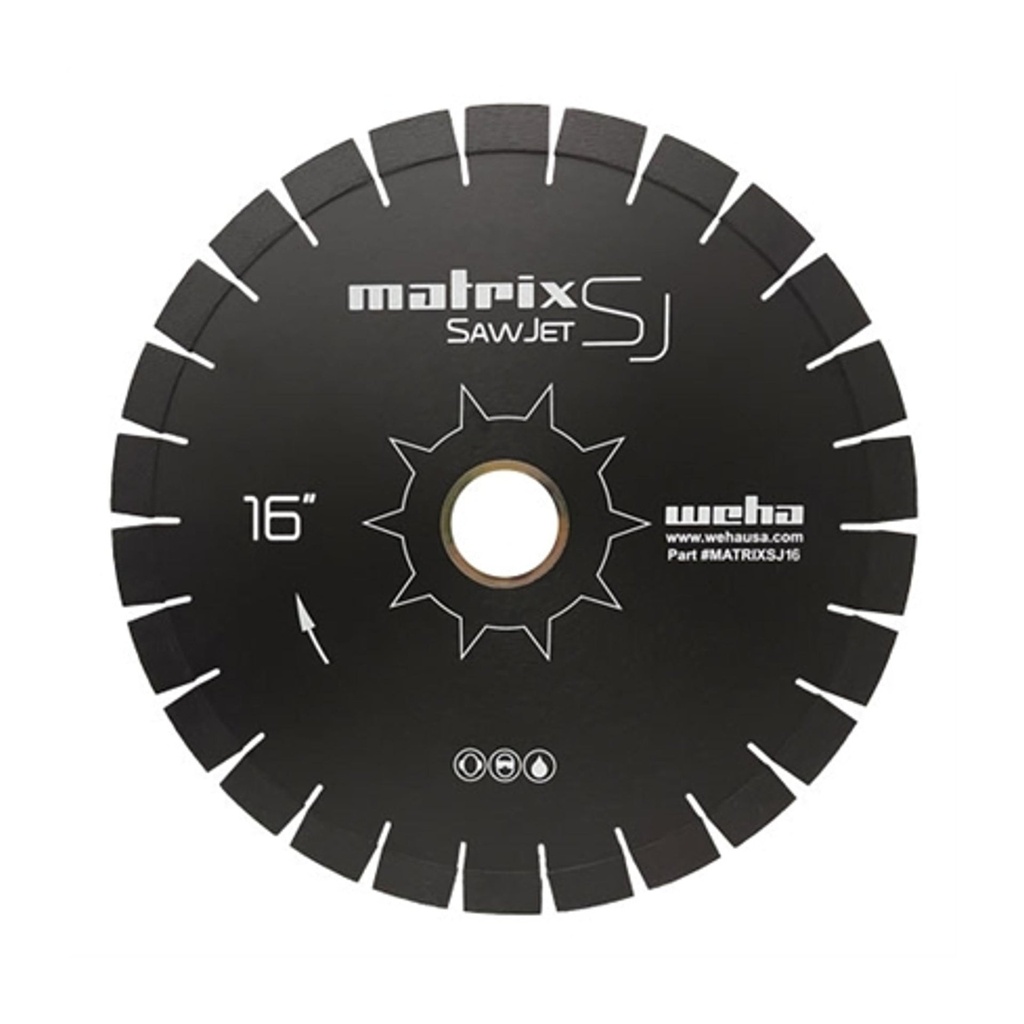 [MatrixSJ18-26] Weha USA Matrix SJ SawJet Bridge Saw Blade with 20mm Arbor for Quartz, Quartzite, Granite and Marble