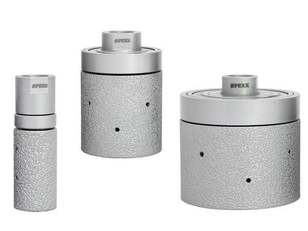 APEXX Brazed Sink Wheel 1" x 2" x 5/8"-11 w/ Top-Bearing #30 Grit Coarse