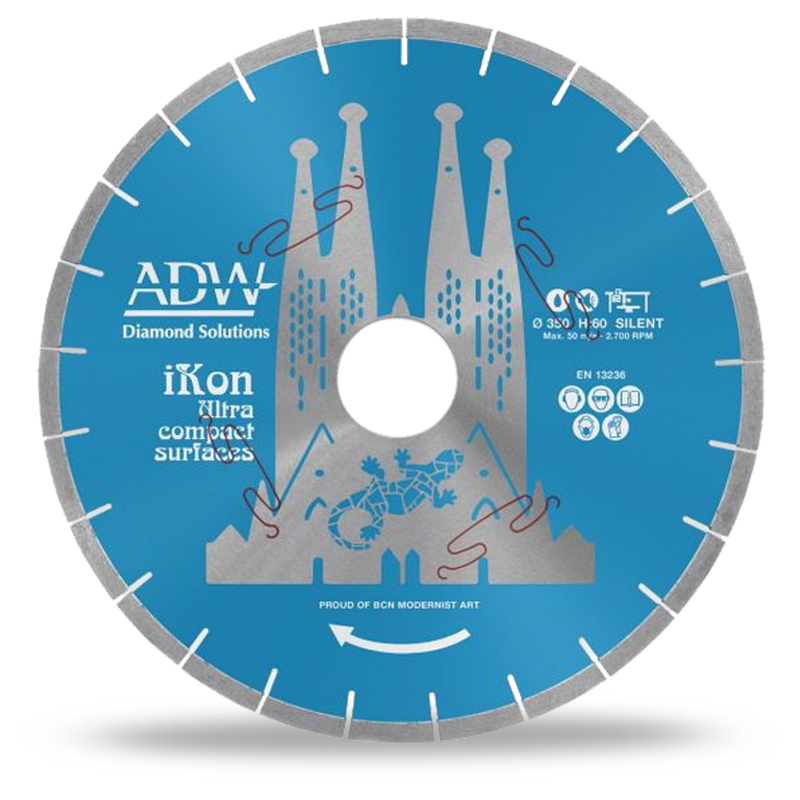 [IKON.V25.14] IKON.V25 Semi-Silent Blade for Ultra Compact Surfaces - Certified By Cosentino (14")