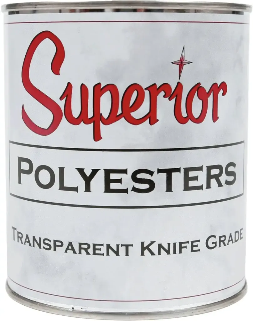 [200-00010-12] Superior Polyester Transparent Knife Grade Adhesives (1 Gallon)