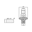 Marmo Elettromeccanica A20 r10 Eased Edge (Round Edge) - 20mm Diamond Profiling Wheel - Line 20 CNC 1/2 Gas Sinkhole