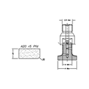 Marmo Elettromeccanica A20 r5 PFD Eased Edge (Round Edge) - 20mm Diamond Profiling Wheel - Line 20 CNC 1/2 Gas Sinkhole Polished Face Down