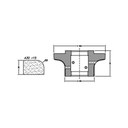 Marmo Elettromeccanica A30 r15 PFD DEC Eased Edge (Round Edge) - 30mm Diamond Profiling Wheel - Line 60 CNC Bore 35mm Polished Face Down Closed Profile