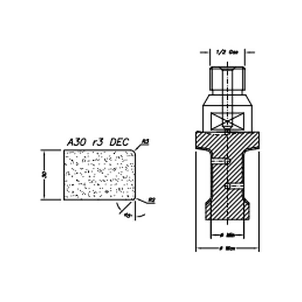 [SCE21D239] Marmo Elettromeccanica A30 r3 DEC Eased Edge (Round Edge) - 30mm Diamond Profiling Wheel - Line 20 CNC 1/2 Gas Sinkhole Closed Profile (1, EHS Kit)