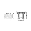 Marmo Elettromeccanica A30 r3 DEC Eased Edge (Round Edge) - 30mm Diamond Profiling Wheel - Line 40 CNC Bore 22mm Closed Profile