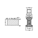 Marmo Elettromeccanica A30 r3 PFD DEC Eased Edge (Round Edge) - 30mm Diamond Profiling Wheel - Line 20 CNC 1/2 Gas Sinkhole Polished Face Down Closed Profile