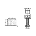 Marmo Elettromeccanica A30 r3 Pfd Eased Edge (Round Edge) - 30mm Diamond Profiling Wheel - Line 20 CNC 1/2 Gas Sinkhole Polished Face Down