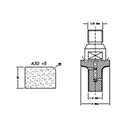 Marmo Elettromeccanica A30 r5 Eased Edge (Round Edge) - 30mm Diamond Profiling Wheel - Router Bit