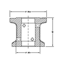 Marmo Elettromeccanica A30 r5 PFD DEC Eased Edge (Round Edge) - 30mm Diamond Profiling Wheel - Line 40 CNC Bore 22mm Polished Face Down Closed Profile