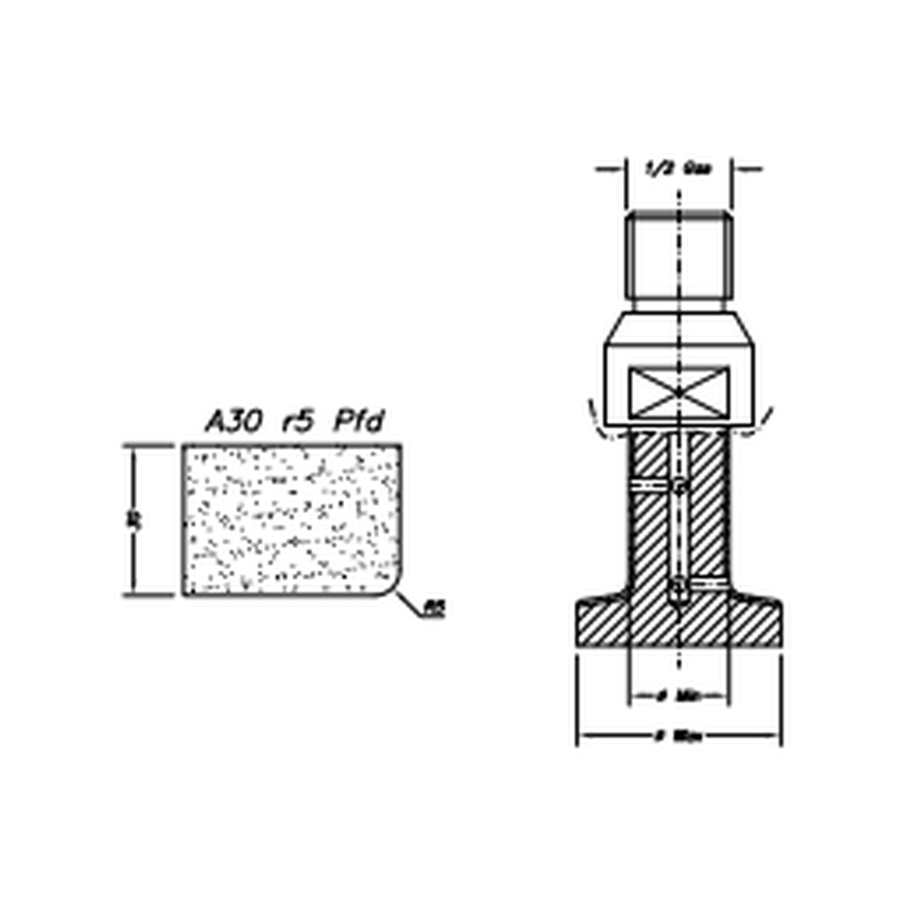 [SCE21012] Marmo Elettromeccanica A30 r5 Pfd Eased Edge (Round Edge) - 30mm Diamond Profiling Wheel - Line 20 CNC 1/2 Gas Sinkhole Polished Face Down (1, EHS Kit)