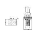 Marmo Elettromeccanica A30 r6 Eased Edge (Round Edge) - 30mm Diamond Profiling Wheel - Line 20 CNC 1/2 Gas Sinkhole