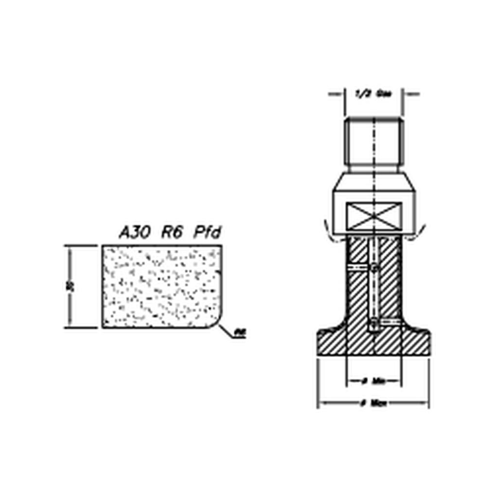 [SC27013] Marmo Elettromeccanica A30 r6 Pfd Eased Edge (Round Edge) - 30mm Diamond Profiling Wheel - Line 20 CNC 1/2 Gas Sinkhole Polished Face Down (1, Electroplated Kit)