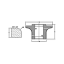 Marmo Elettromeccanica A40 r20 Eased Edge (Round Edge) - 40mm Diamond Profiling Wheel - Line 60 CNC Bore 35mm