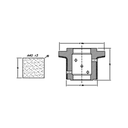 Marmo Elettromeccanica A40 r3 Eased Edge (Round Edge) - 40mm Diamond Profiling Wheel - Line 60 CNC Bore 35mm