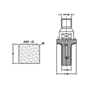 Marmo Elettromeccanica A40 r5 Eased Edge (Round Edge) - 40mm Diamond Profiling Wheel - Line 20 CNC 1/2 Gas Sinkhole