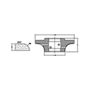 Marmo Elettromeccanica B20 Demi Bullnose - 20mm Diamond Profiling Wheel - Line 60 CNC Bore 35mm