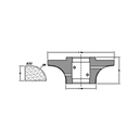 Marmo Elettromeccanica B30 Demi Bullnose - 30mm Diamond Profiling Wheel - Line 60 CNC Bore 35mm