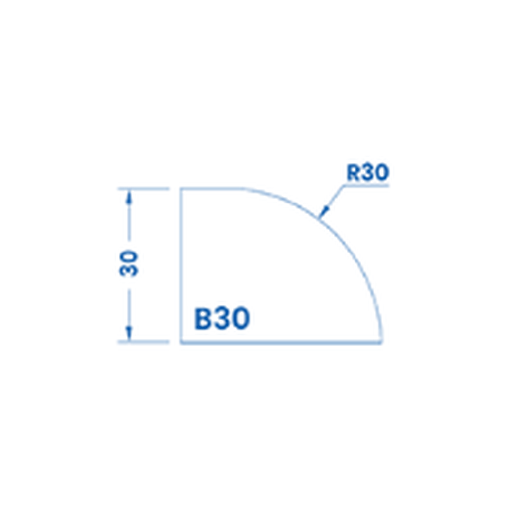 [SS67027] Marmo Elettromeccanica B30 Demi Bullnose - 30mm Diamond Profiling Wheel - Router Bit (1, IW Electroplated Kit)