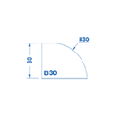 Marmo Elettromeccanica B30 Demi Bullnose - 30mm Diamond Profiling Wheel - Router Bit